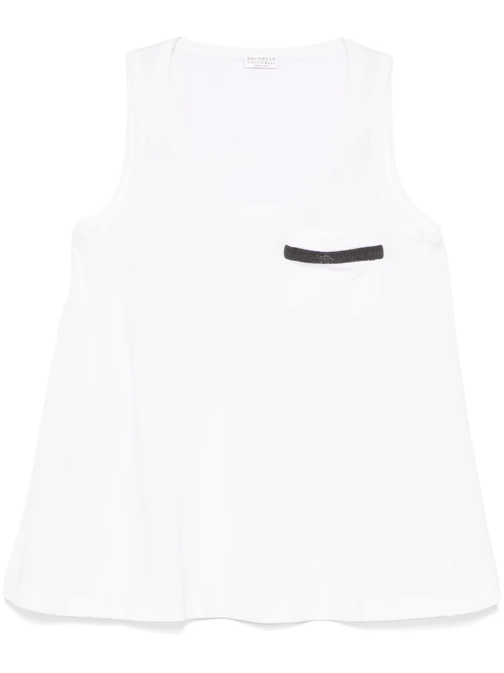 Brunello Cucinelli chest-pocket tank top | White | Image 1