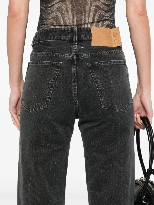 MM6 Maison Margiela straight-leg Jeans | Black | FARFETCH