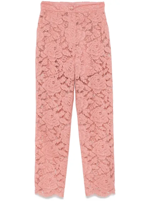 Dolce & Gabbana floral-lace trousers