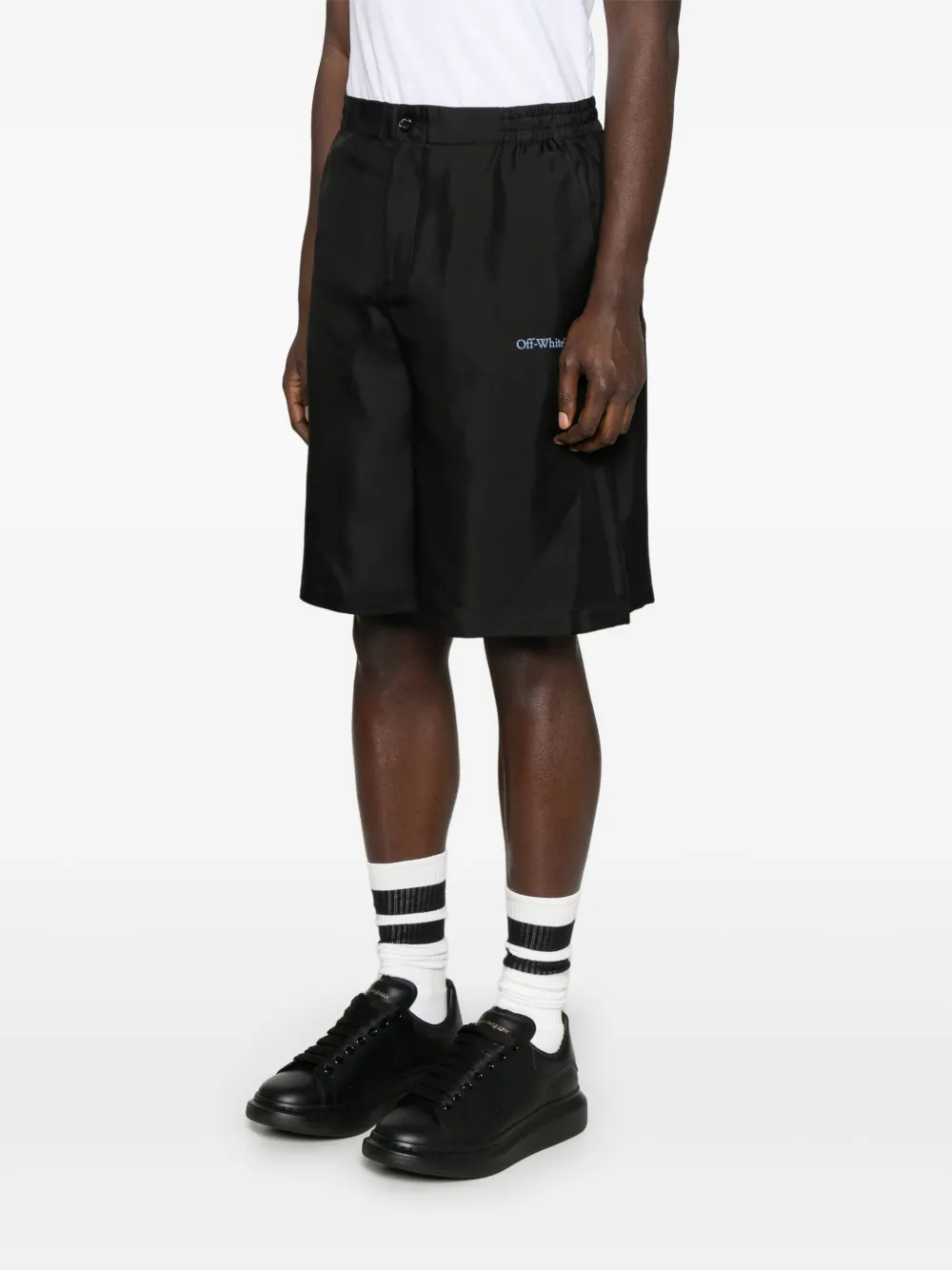 Off-White Barber Arrow shorts Zwart