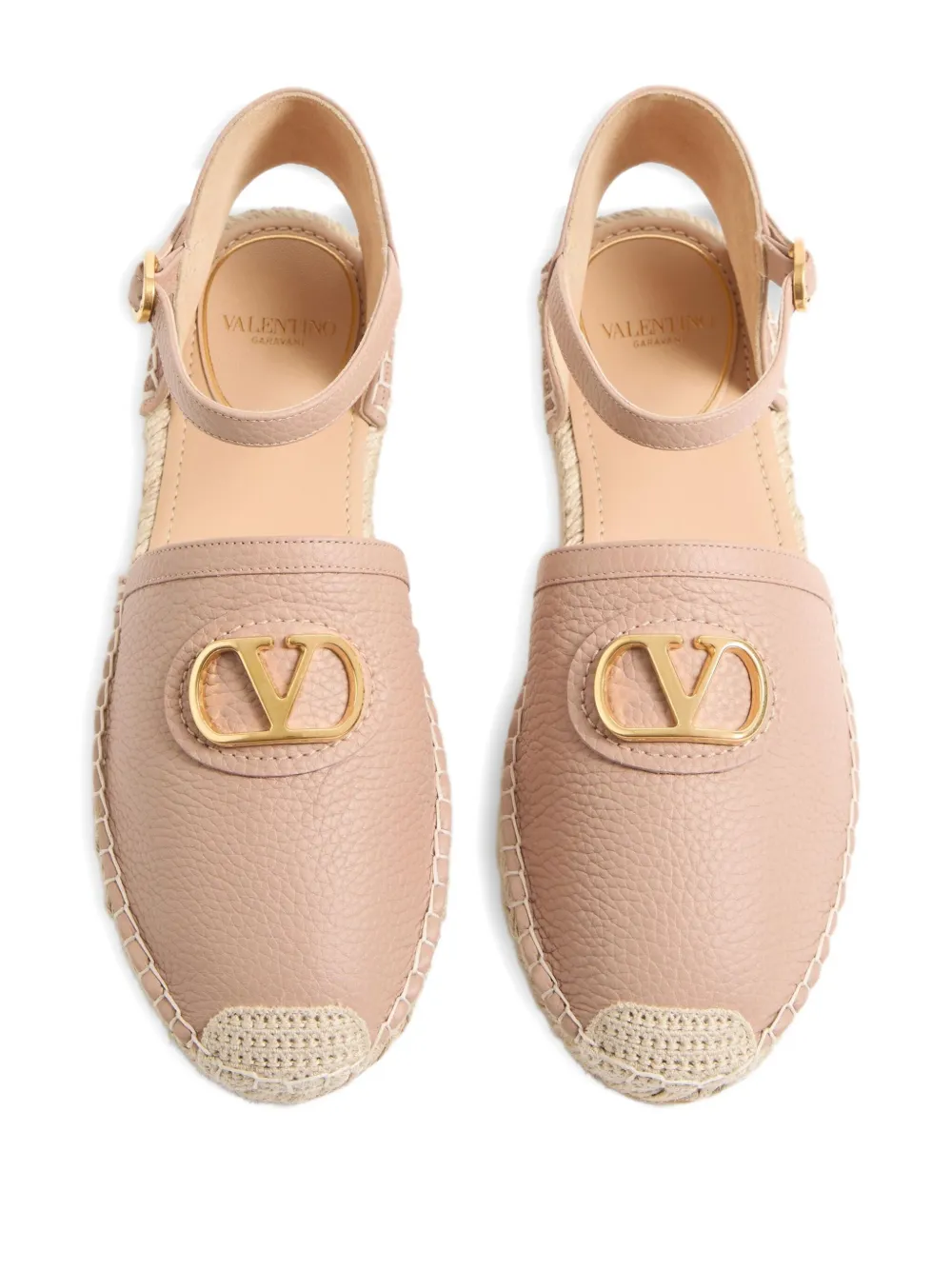 Valentino 25mm Vlogo Signature Ballet Flats In Neutral