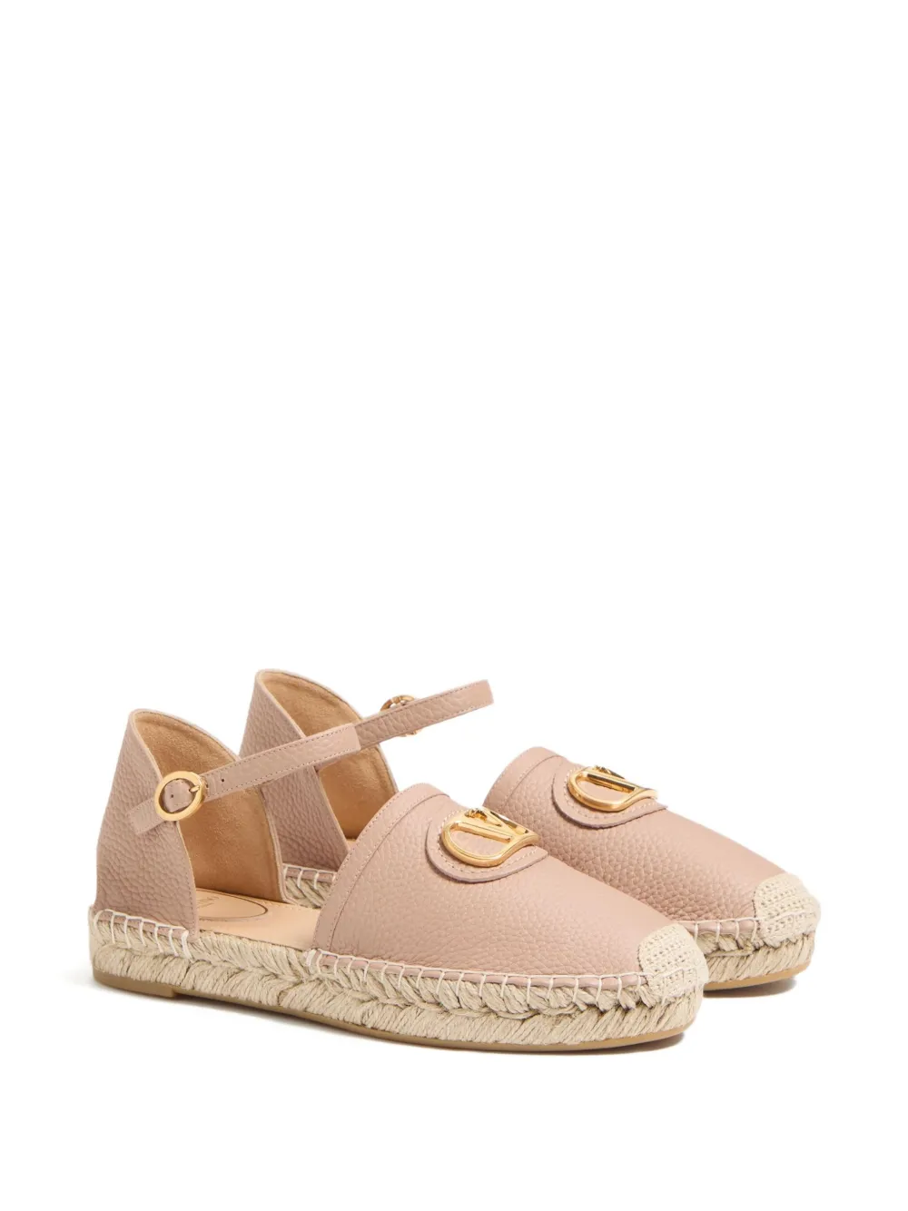 Valentino 25mm Vlogo Signature Ballet Flats In Neutral