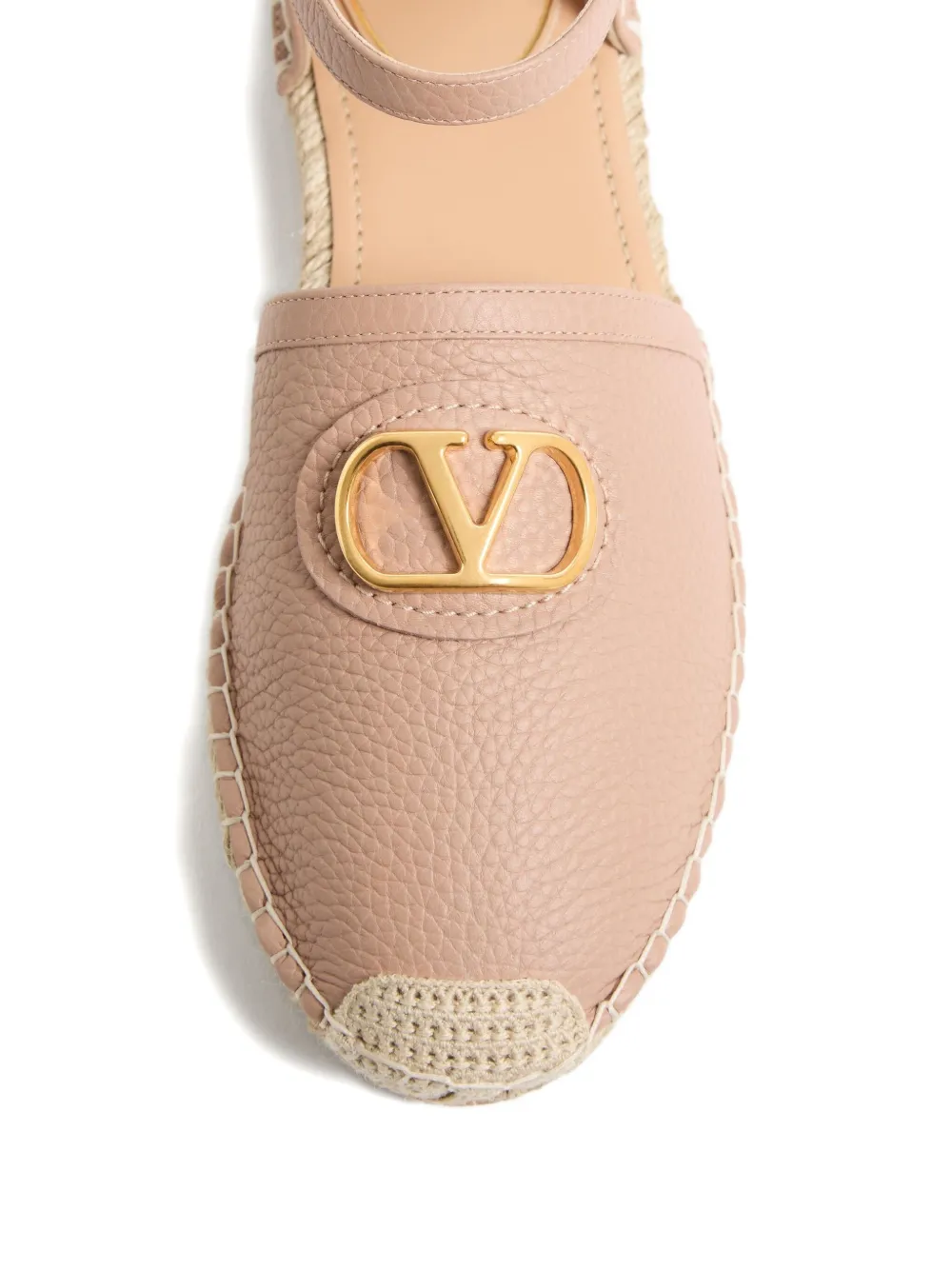 Valentino 25mm Vlogo Signature Ballet Flats In Neutral