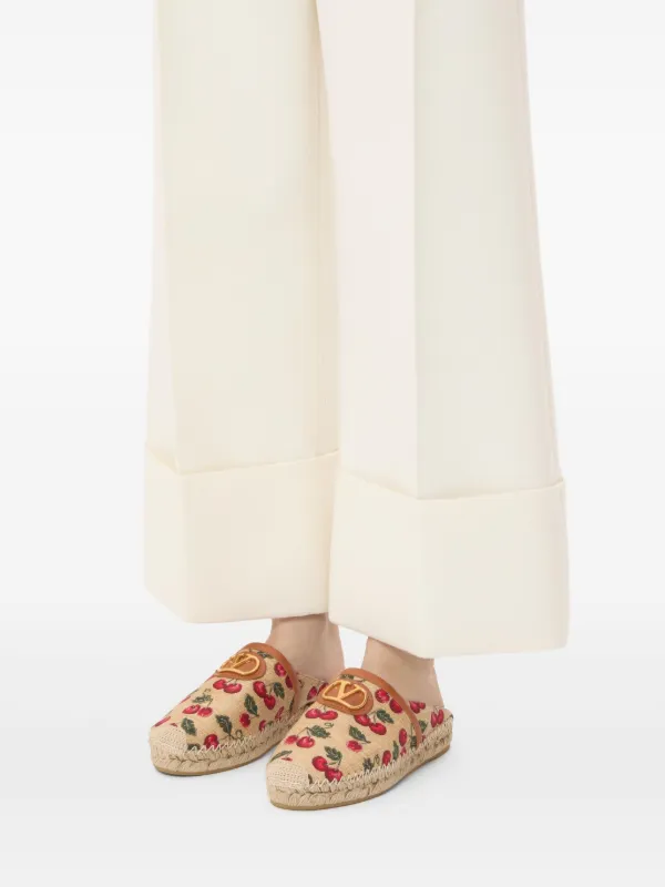 Valentino Garavani VLogo Signature Mule With Cherryfic Motif 25mm