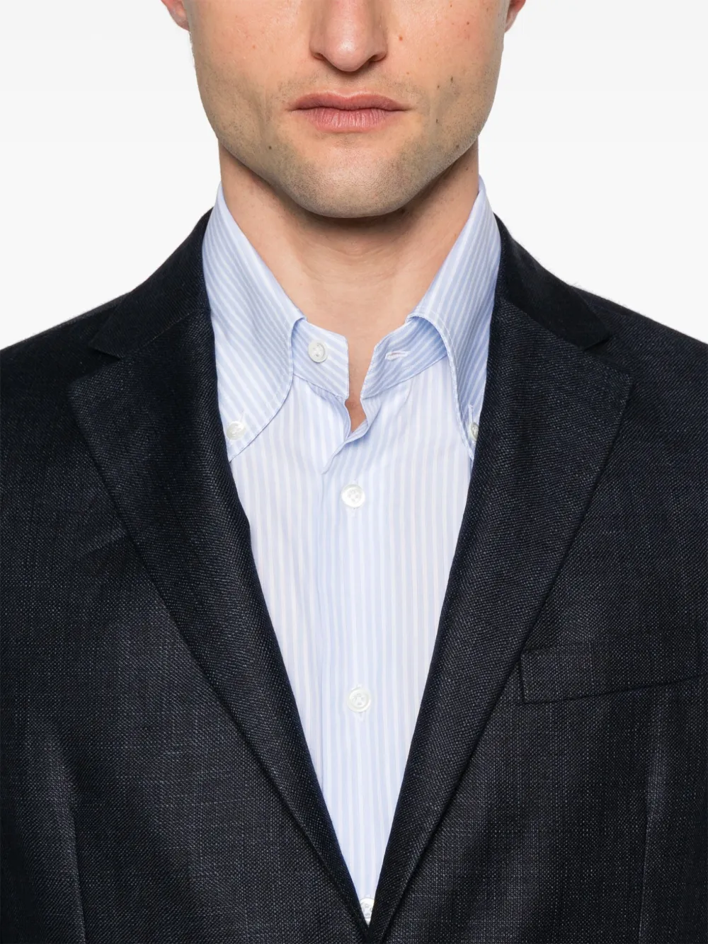 Shop Zegna Single-breasted Blazer In Blue