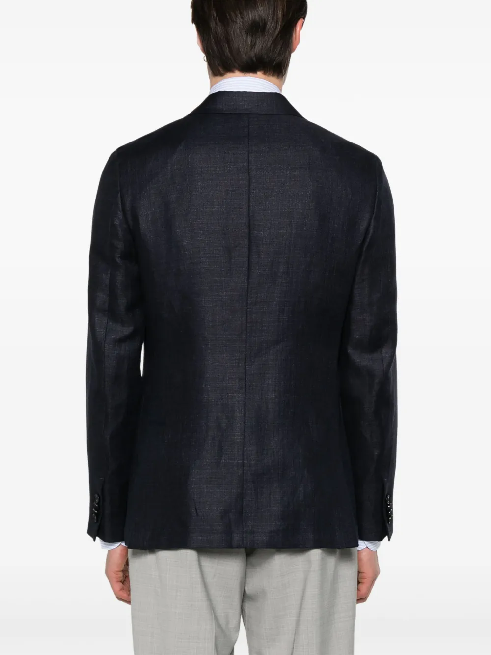 Shop Zegna Single-breasted Blazer In Blue