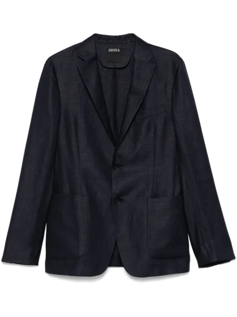 Zegna blazer à simple boutonnage
