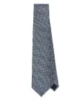 TOM FORD chevron-pattern tie - Blue