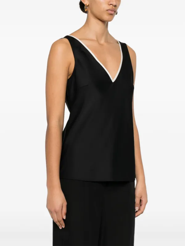 Calvin Klein Satin Tank Top | Black | FARFETCH CA