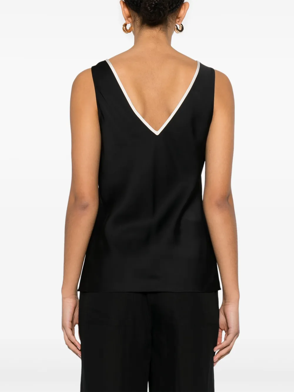 Calvin Klein Satijnen tanktop Zwart