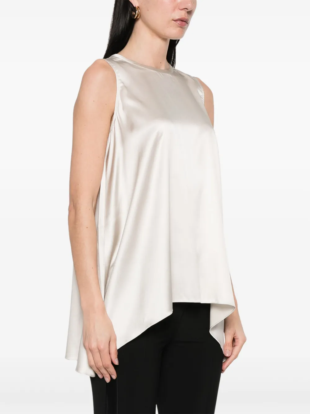 Brunello Cucinelli Satijnen tanktop Beige