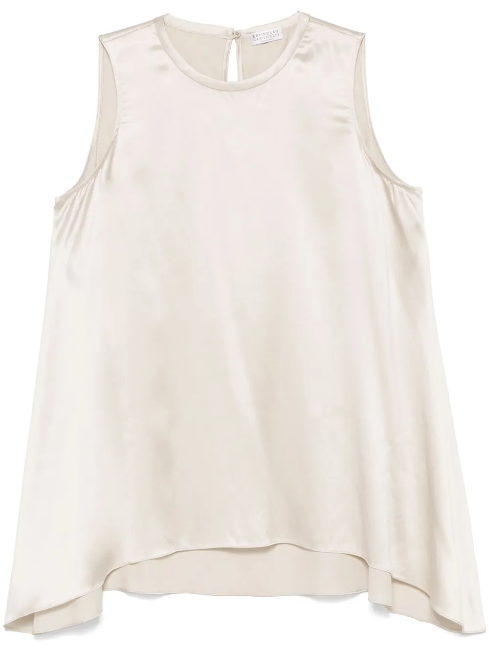 Brunello Cucinelli satin tank top | Neutrals | Image 1