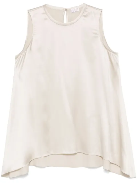 Brunello Cucinelli satin tank top