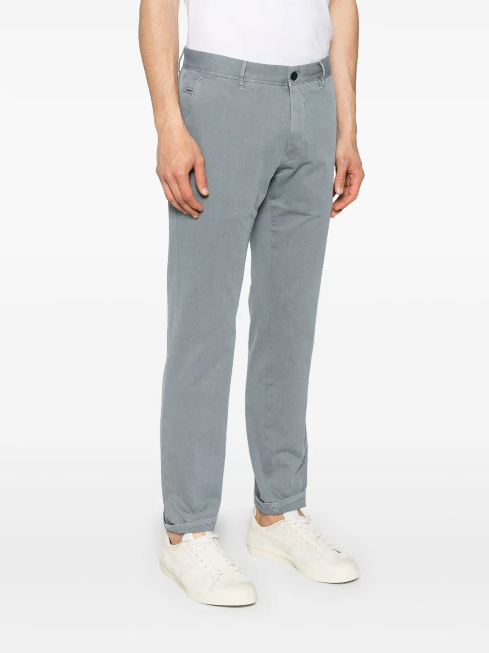 Incotex Broek met toelopende pijpen Blauw