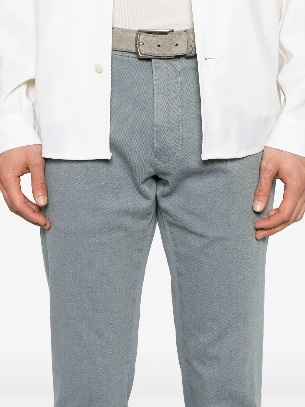 Incotex Broek met toelopende pijpen Blauw
