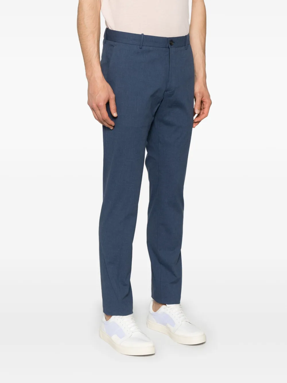 Incotex Broek met toelopende pijpen Blauw