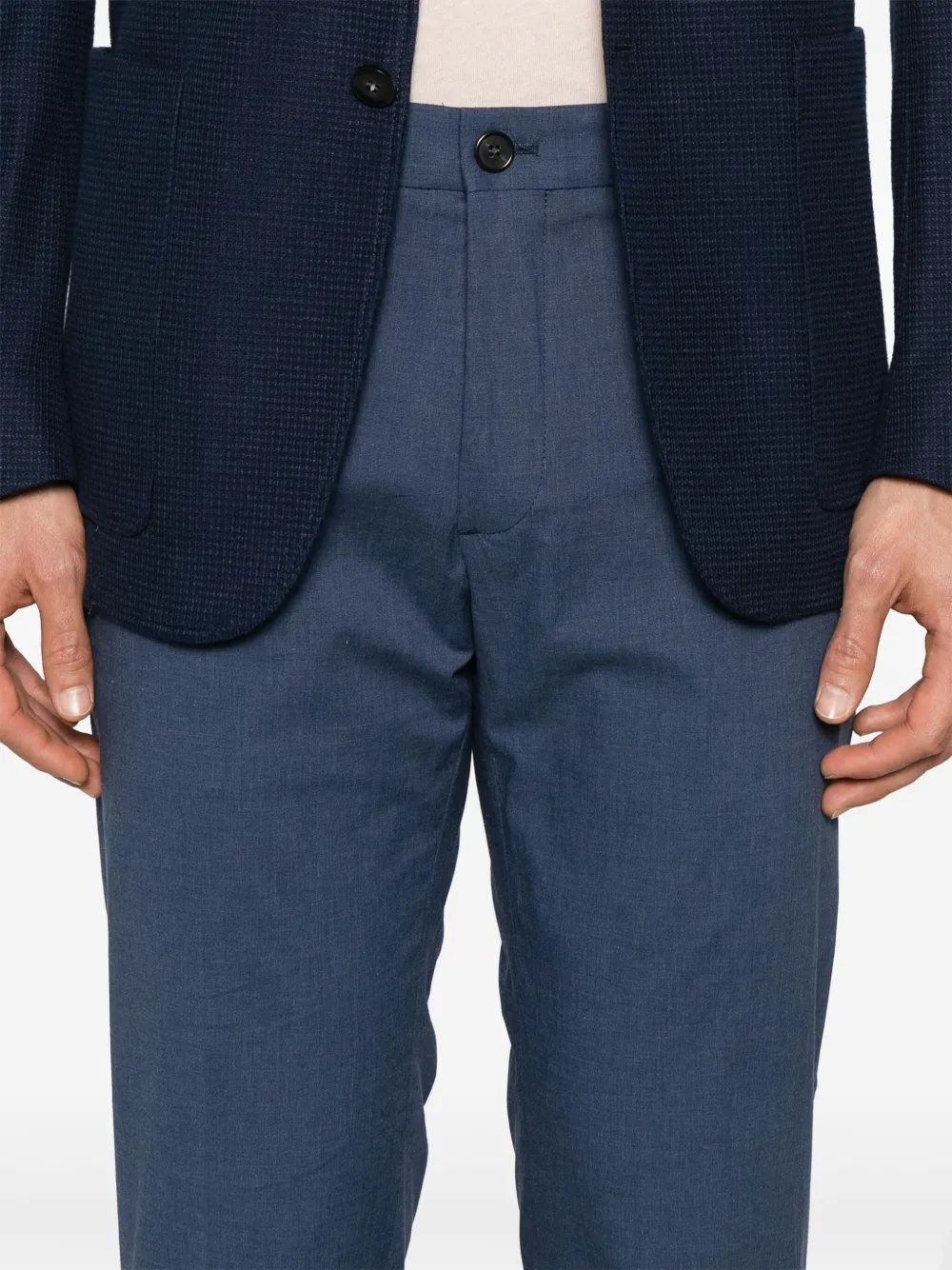 Incotex Broek met toelopende pijpen Blauw