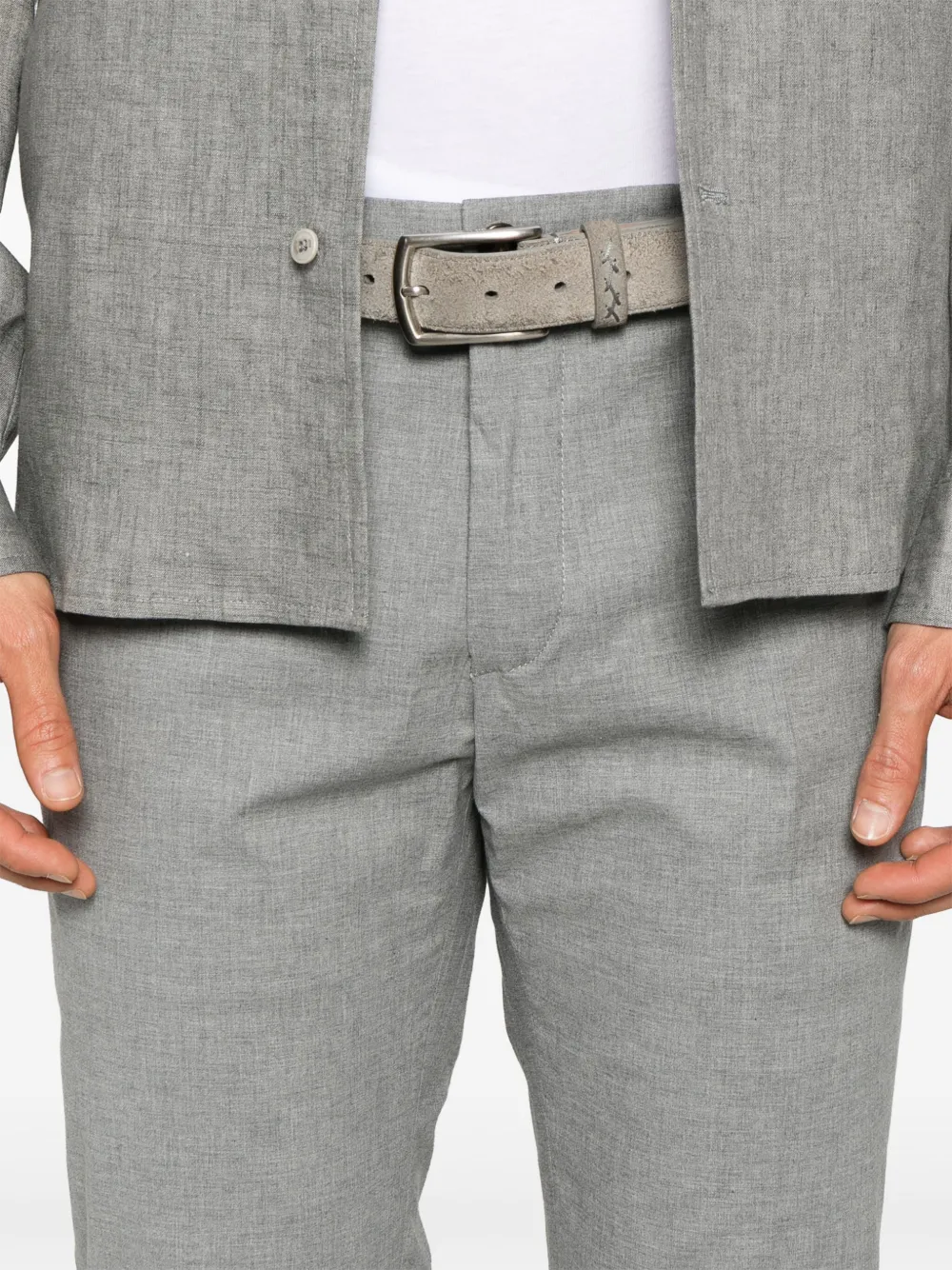 Incotex Broek met toelopende pijpen Grijs