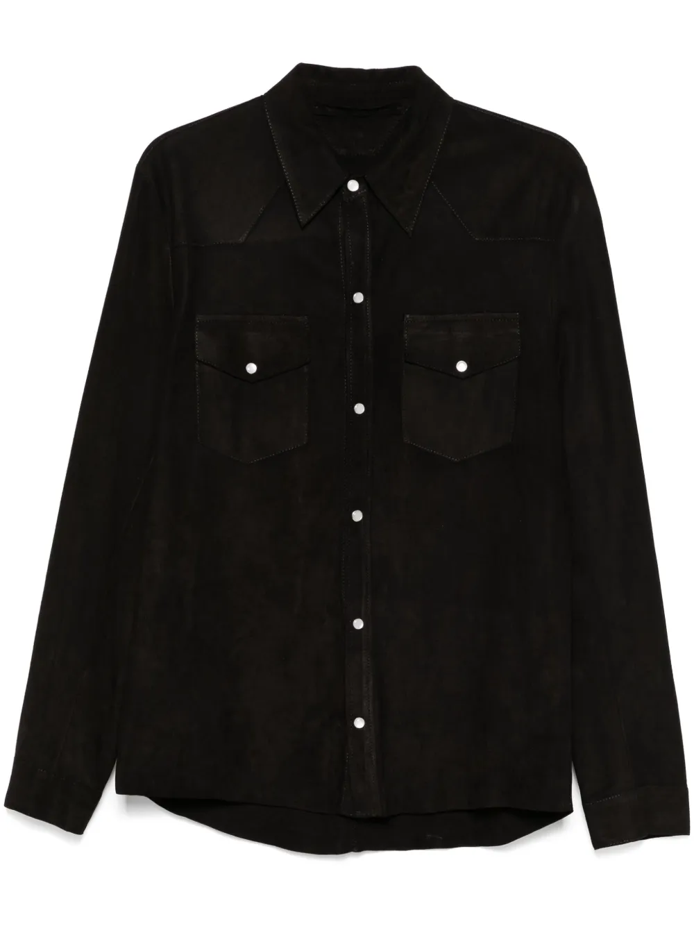 Salvatore Santoro suede overshirt | Black | Image 1