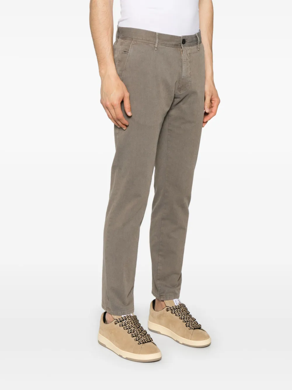 Incotex Broek met toelopende pijpen Bruin