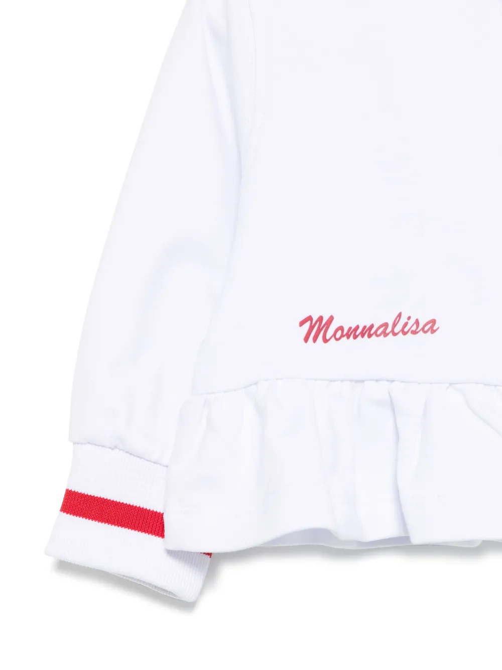 Monnalisa Hoodie met strikprint Wit