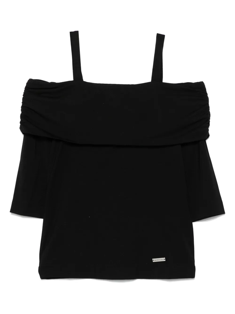 Monnalisa Off-shoulder top Zwart