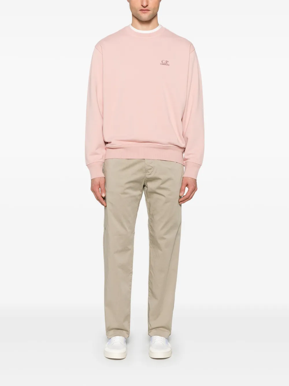 c.p.company C.P. Company Sweater met geborduurd logo - Roze