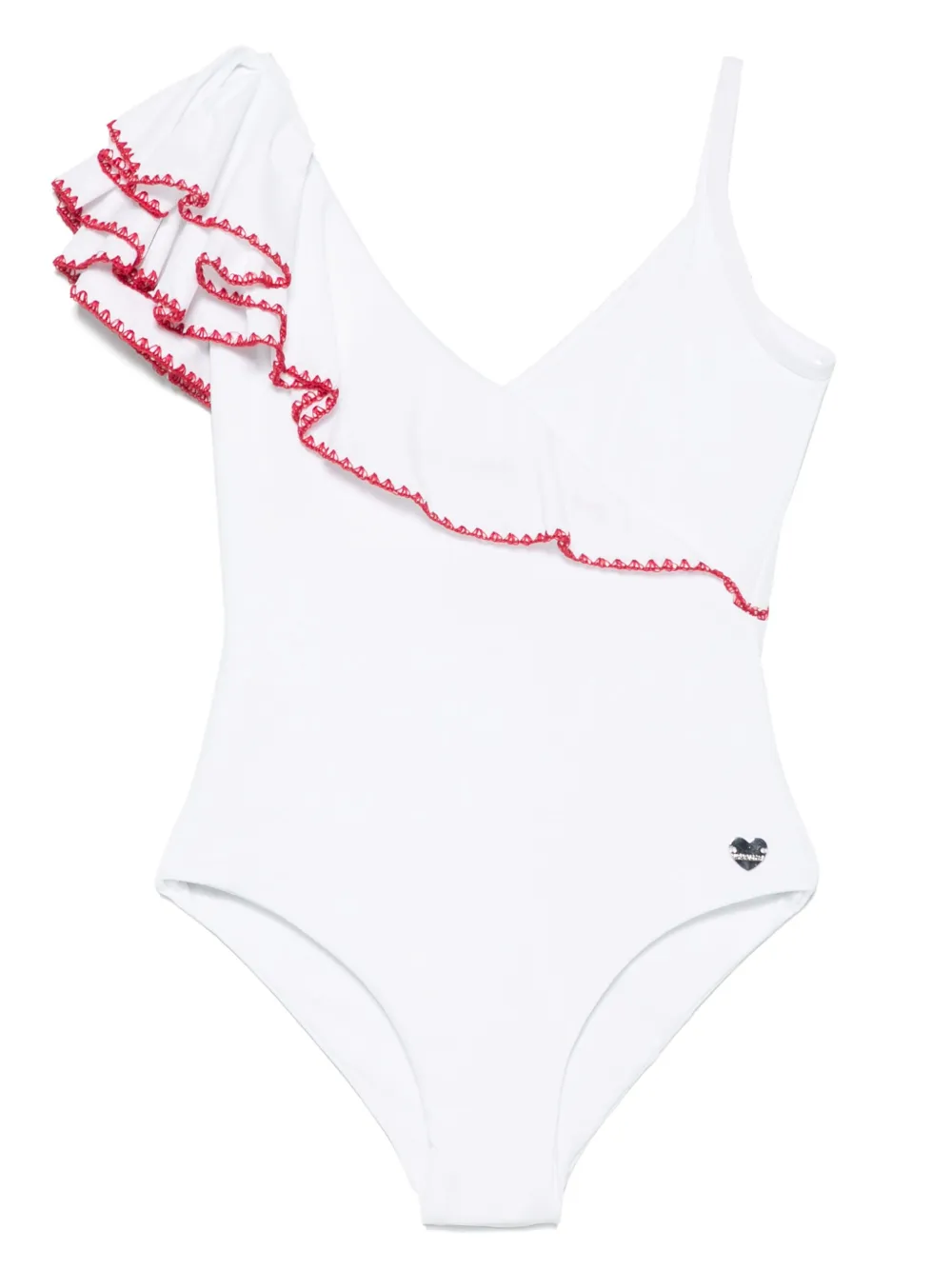 Monnalisa Maiô com acabamento de babados | Branco | Image 1