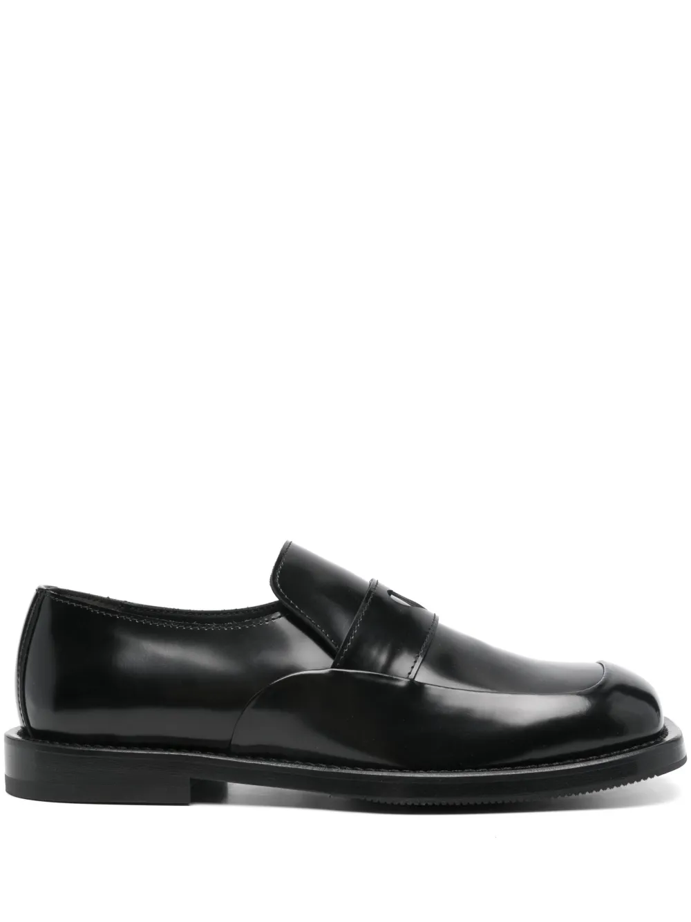 Moschino leather loafers Black