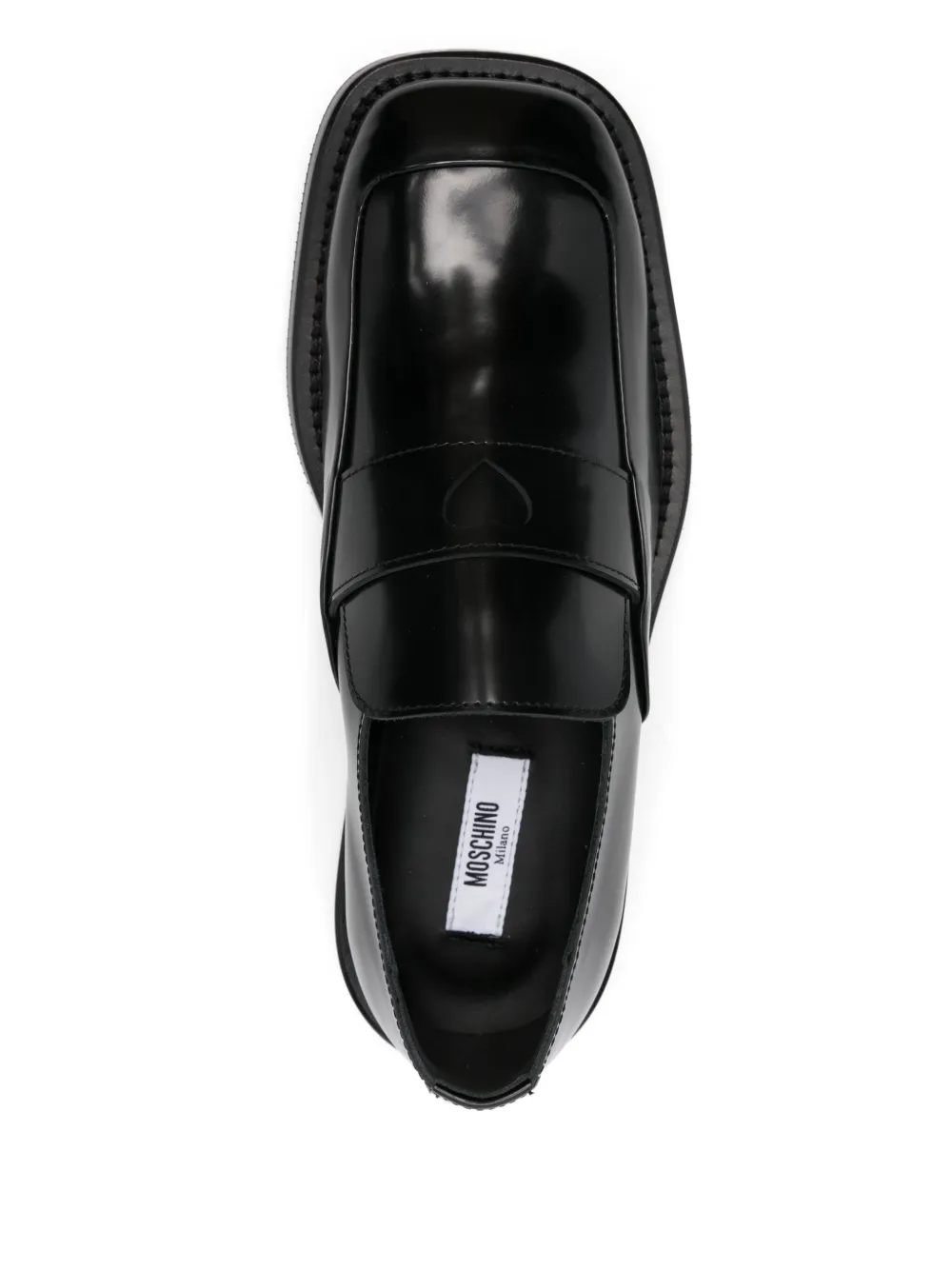 Moschino leather loafers Black