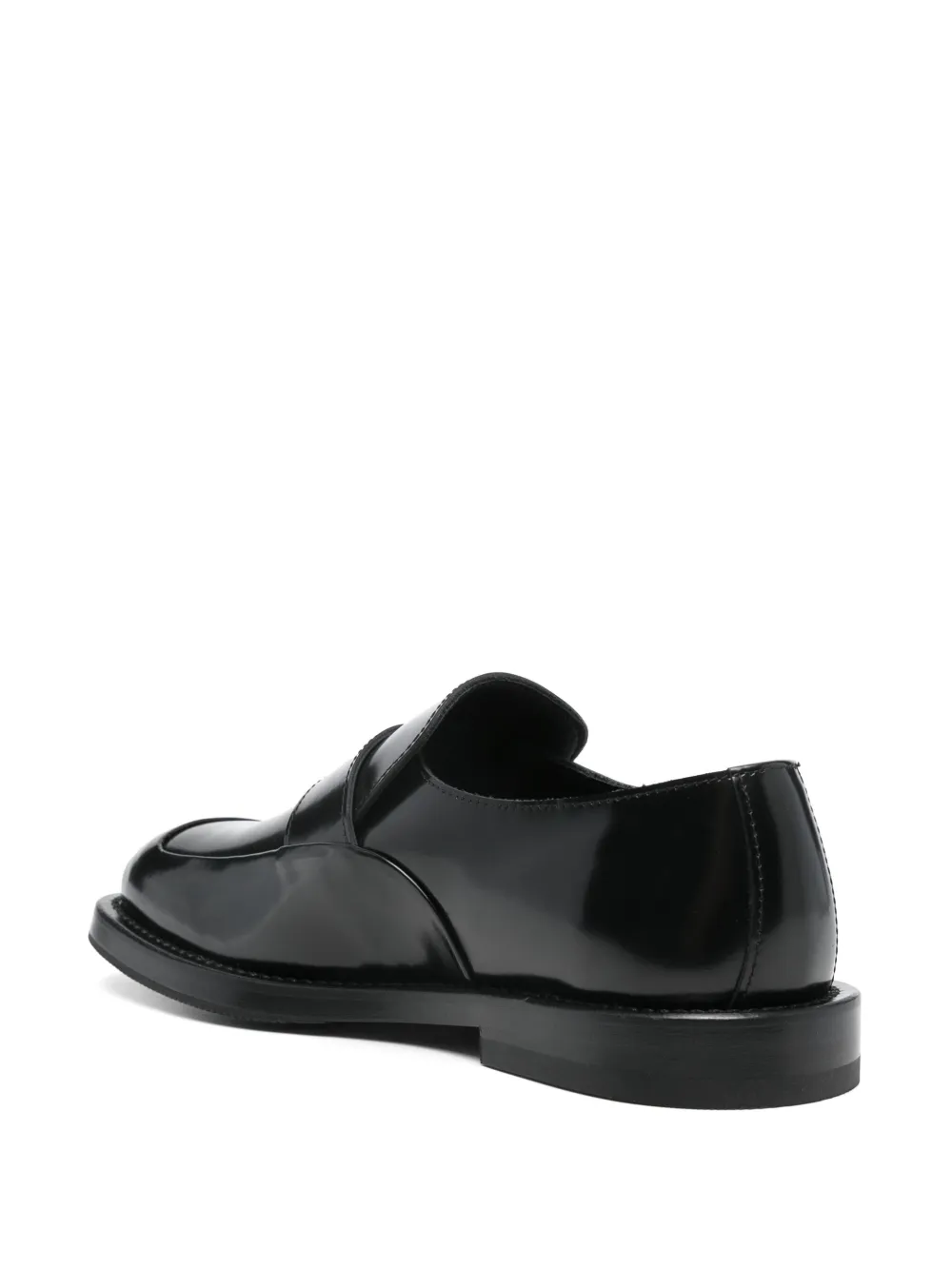 Moschino leather loafers Black