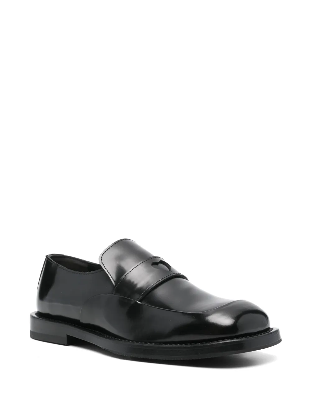 Moschino leather loafers Black