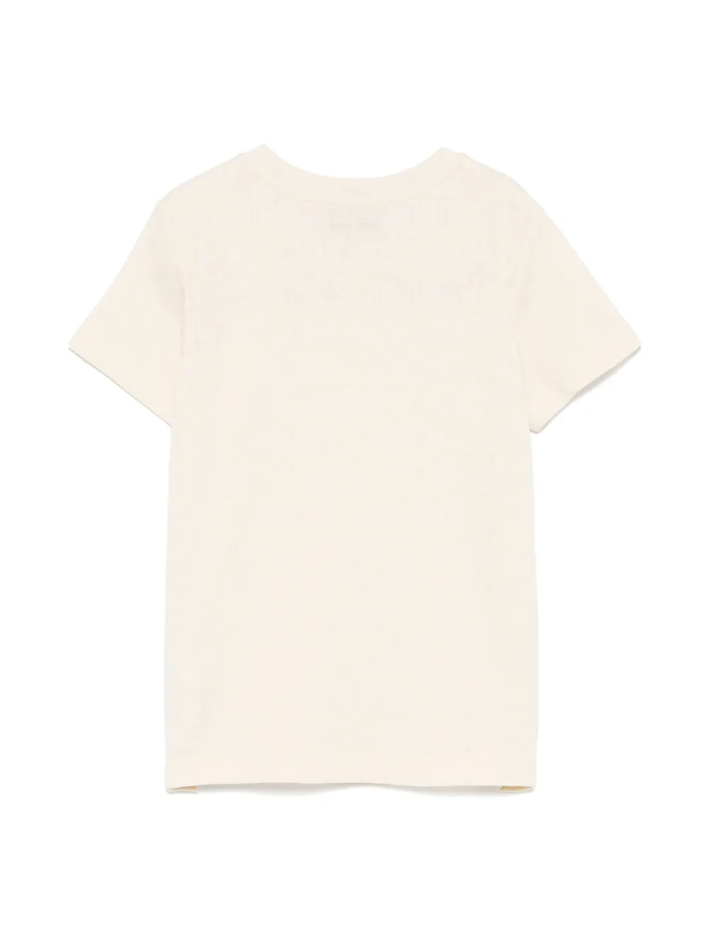 Moschino Kids logo-jacquard T-shirt - Beige