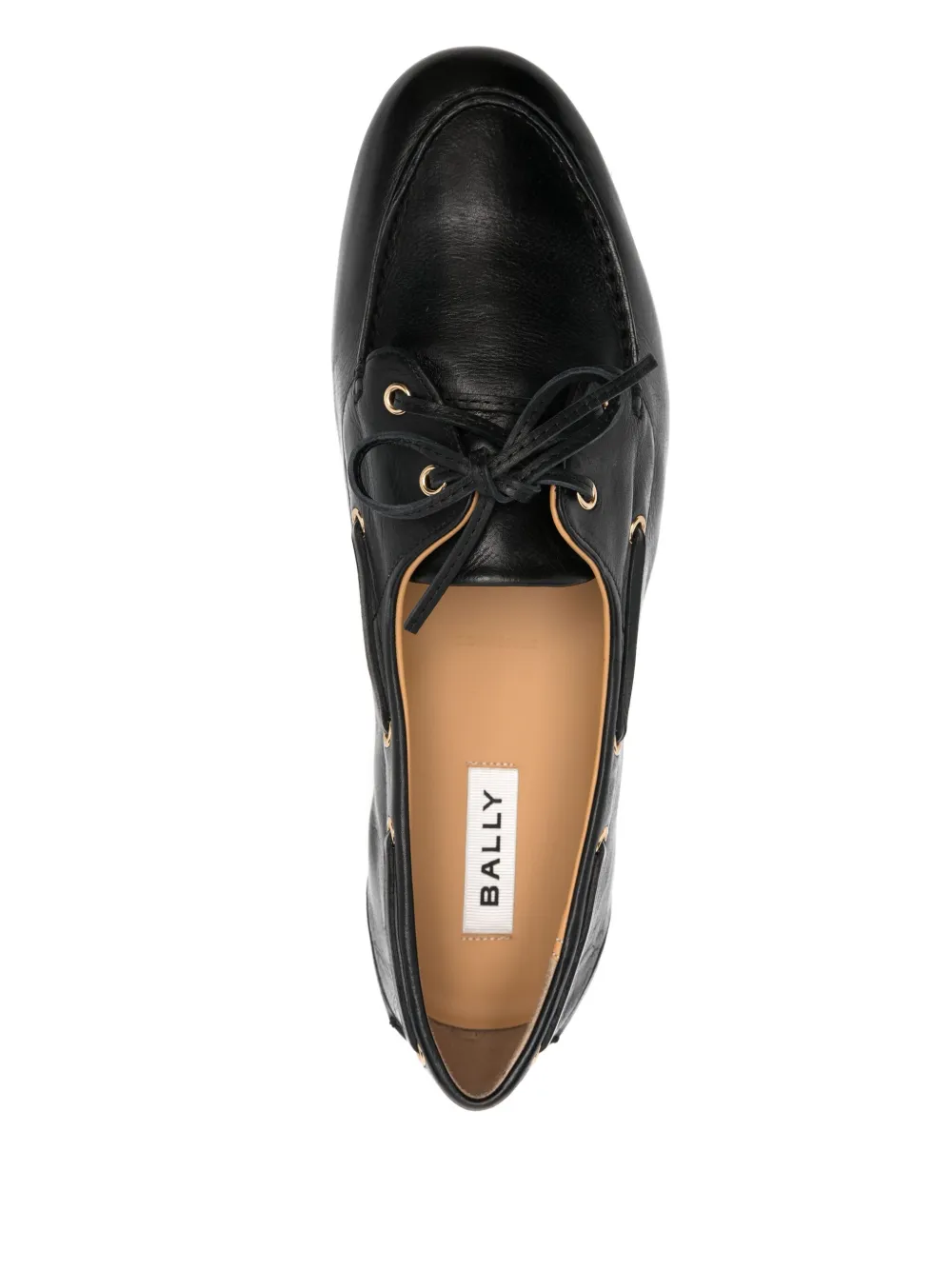 Bally leather boat shoes Black