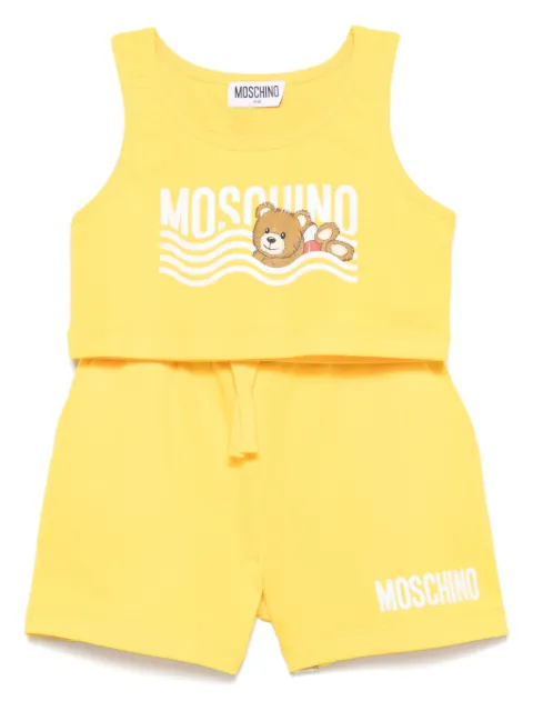 Moschino Kids shorts con logo estampado