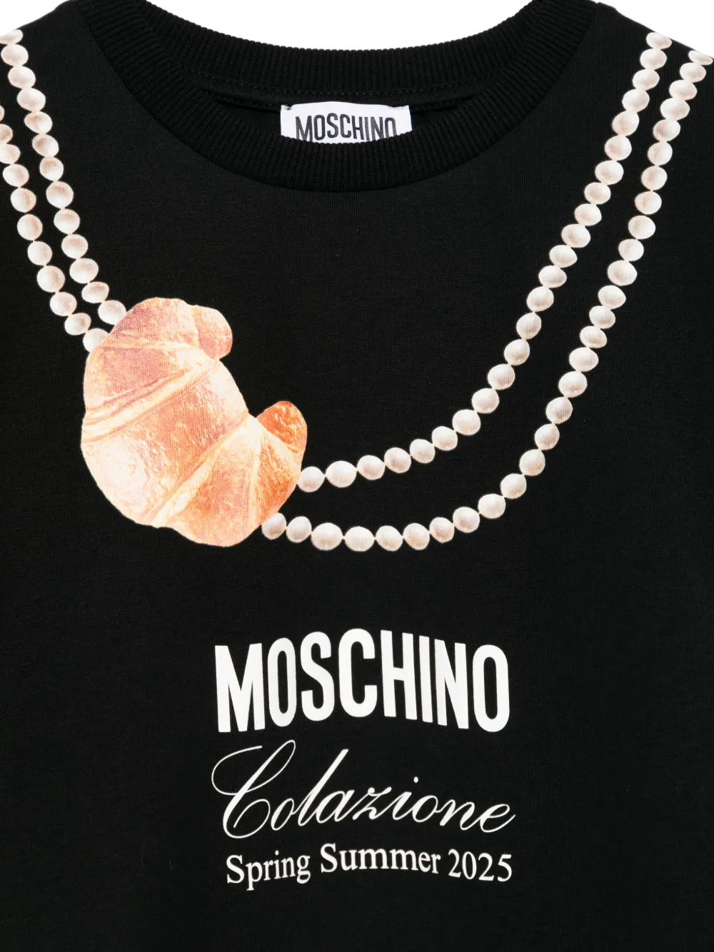 Moschino Kids T-shirt met grafische print Zwart