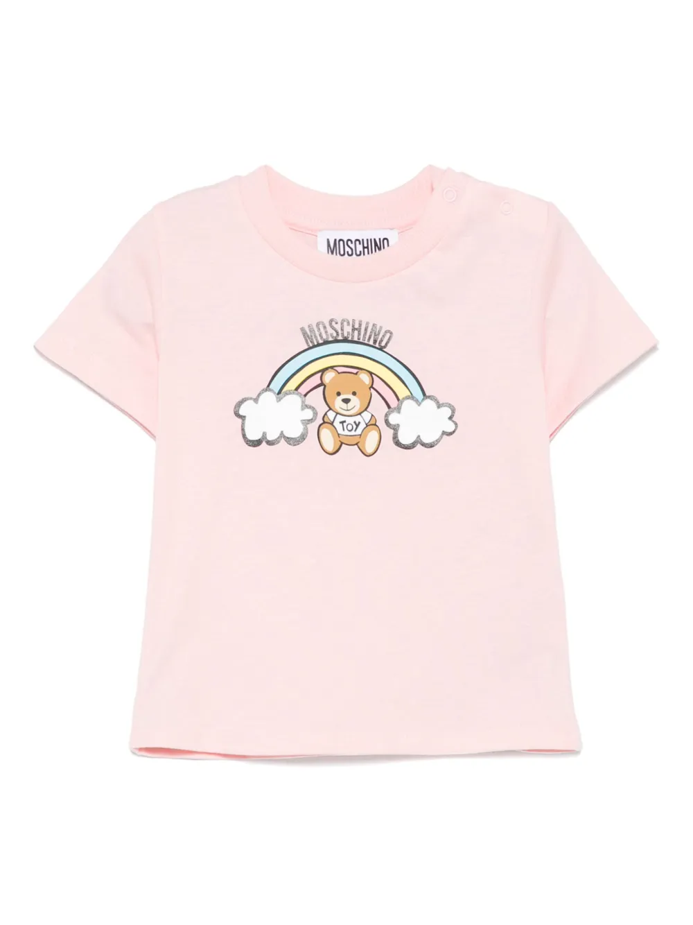 Moschino Kids T-shirt met teddybeerprint Roze