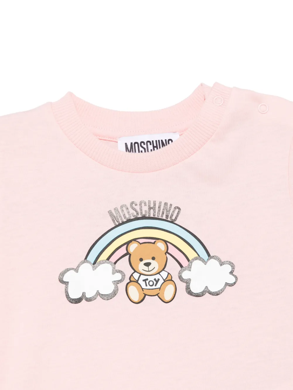 Moschino Kids T-shirt met teddybeerprint Roze