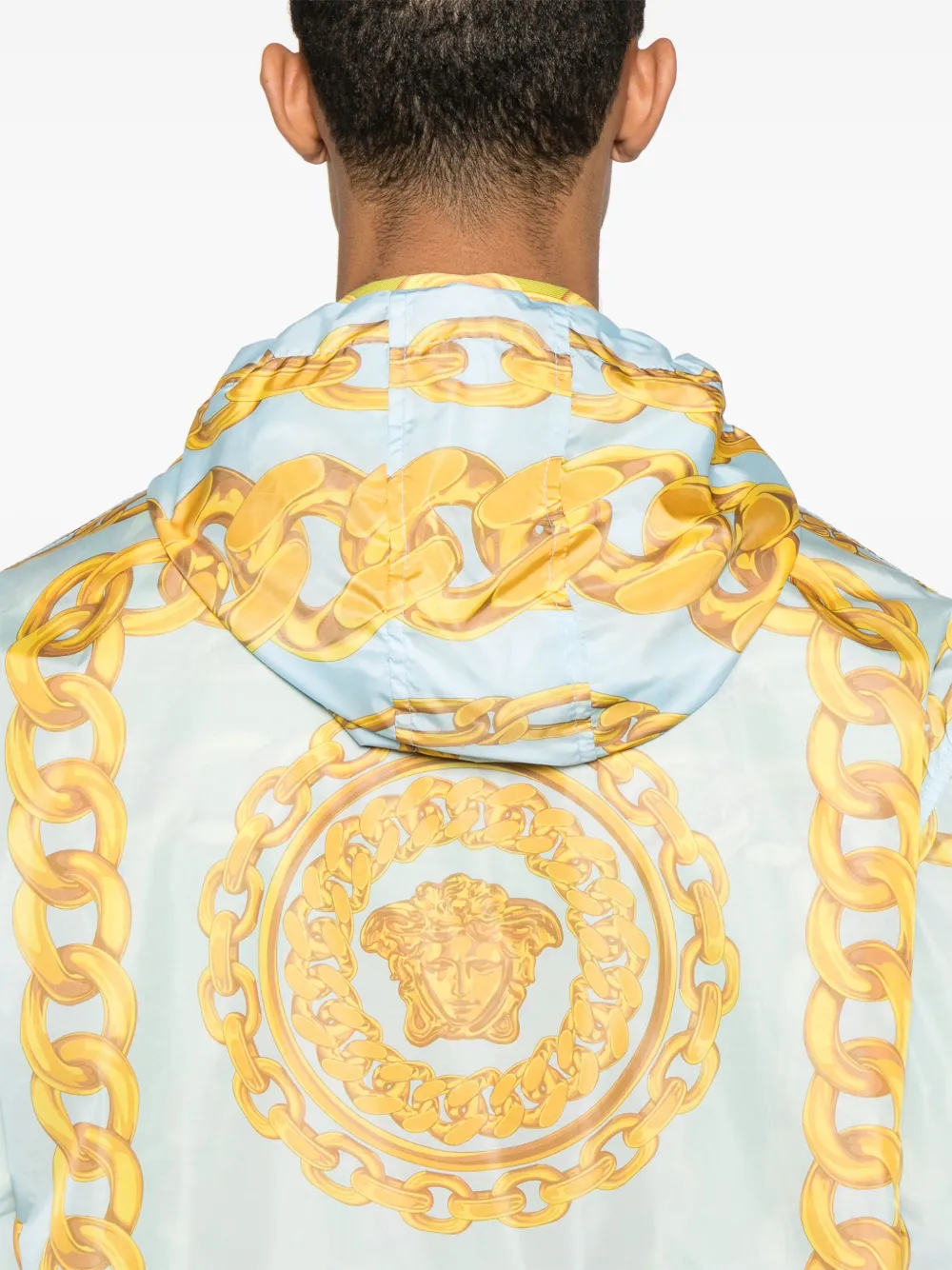 Versace Medusa jack met kettingprint Blauw