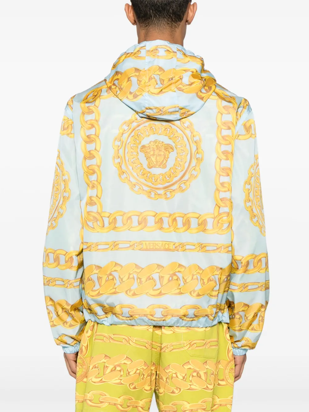 Versace Medusa jack met kettingprint Blauw