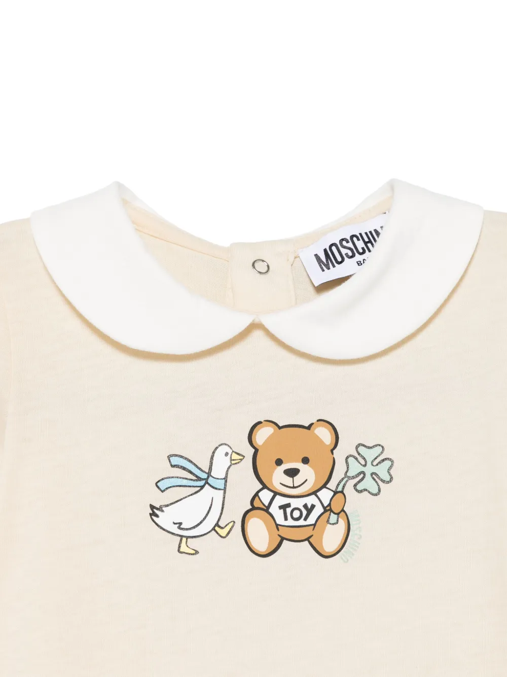 Moschino Kids Teddy Bear romper Beige