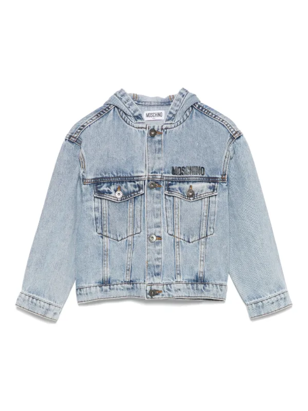 Moschino Kids テディベア デニムジャケット | ブルー | FARFETCH JP