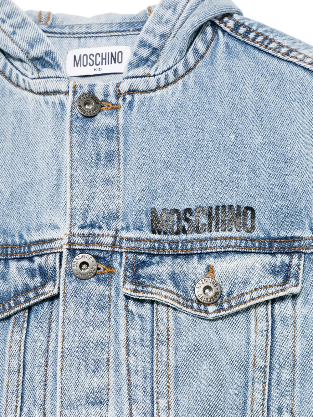 Moschino Kids Teddy Bear spijkerjack Blauw