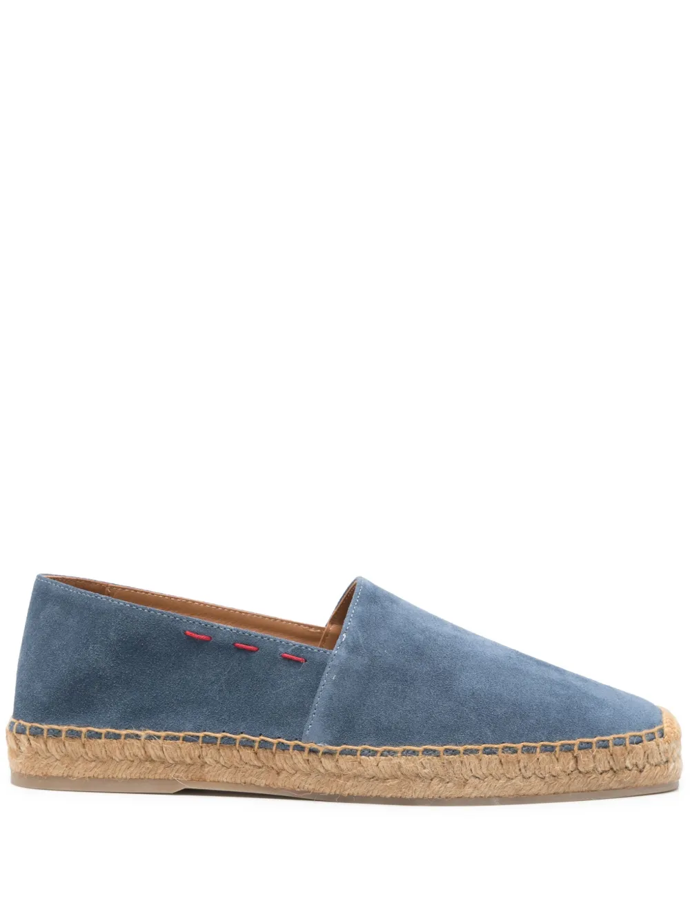 Kiton Suède espadrilles Blauw