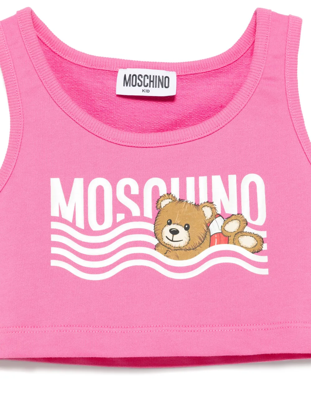 Moschino Kids Top met logoprint Roze