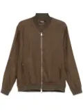 Kiton linen bomber jacket - Brown