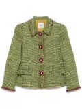 Moschino Pre-Owned 1990s cropped tweed jacket - Green