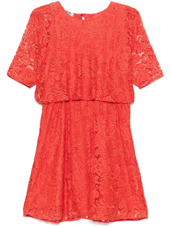Moschino 1990s Lace Dress - Orange Moschino 1990s Lace Dress - Orange