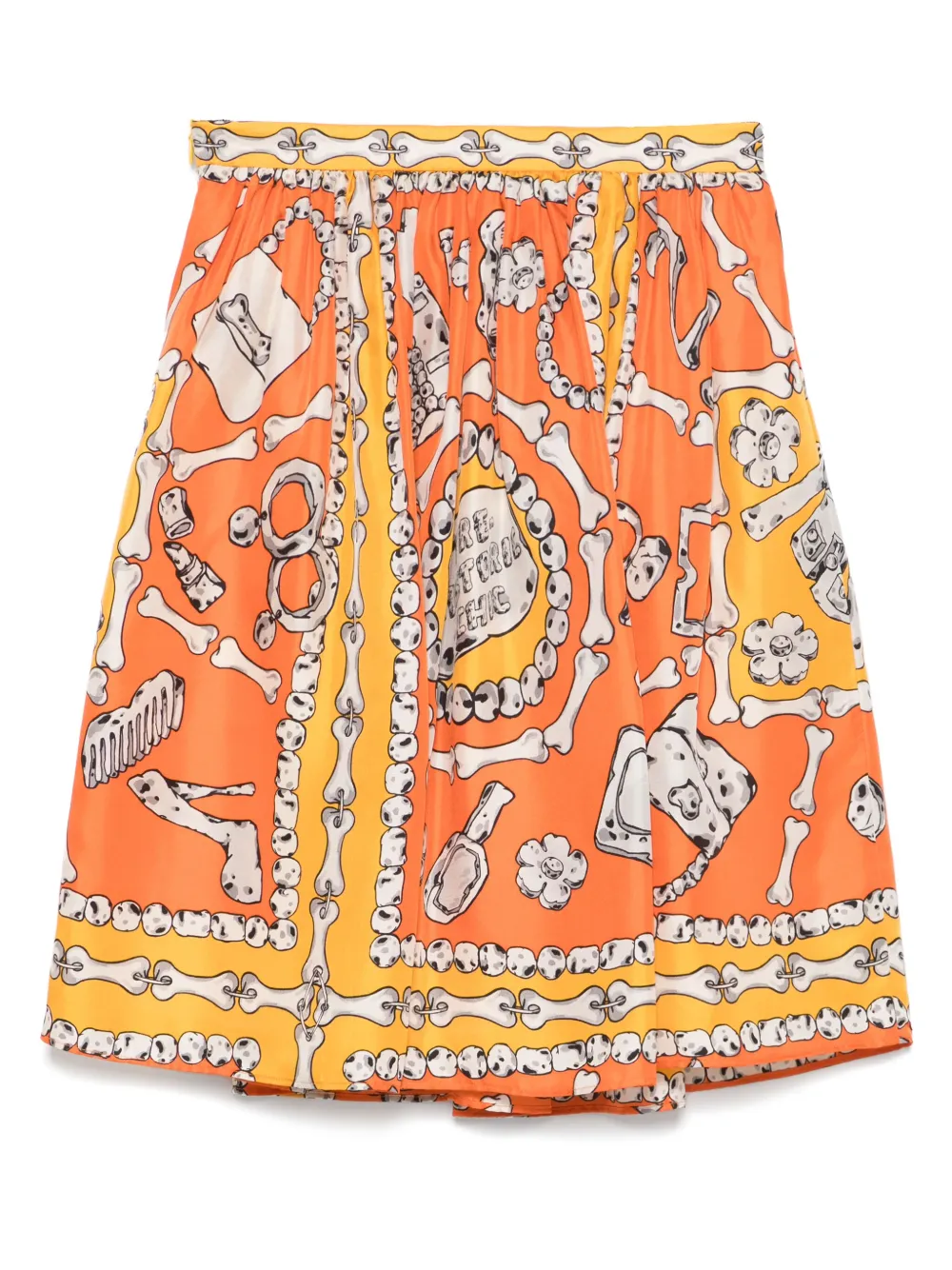 Moschino Pre-Owned 2010s zijden mini-rok - Oranje