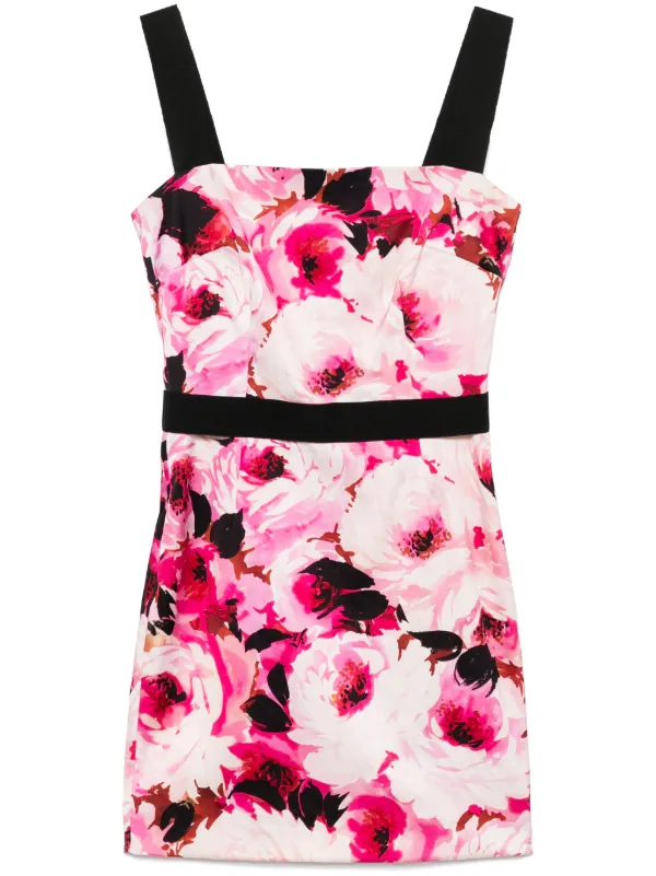 2000s mini dresses Dolce & Gabbana Pre-Owned Belted Dress | Pink designed in leopard woman clothing A-line V Neck Sleeveless Color:Kelly
